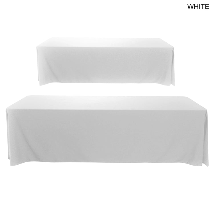 24Hr Express Ship - 8' LazerCut 4-Sided Sublimated Tablecloth, Drape Style, Closed Back
