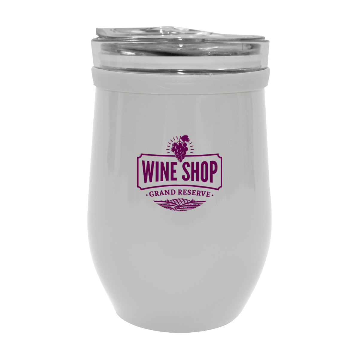8 Oz. Glass And Stainless Steel Wine Tumbler