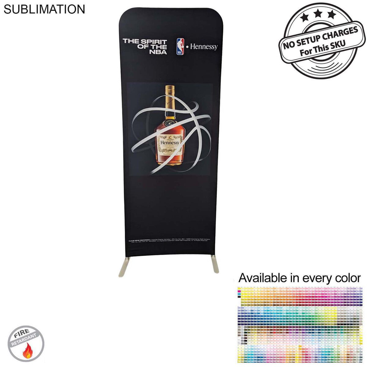 000582 2'W x 78"H EuroFit Straight Wall Display Kit, with Full Color Graphics Double Sided, NO SETUP CHARGE