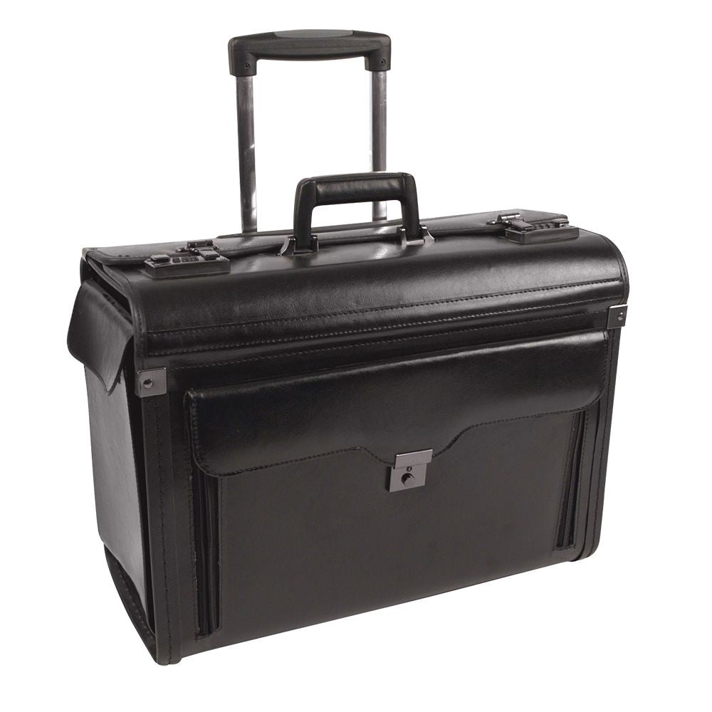 Warren Leather Business Case on Wheels