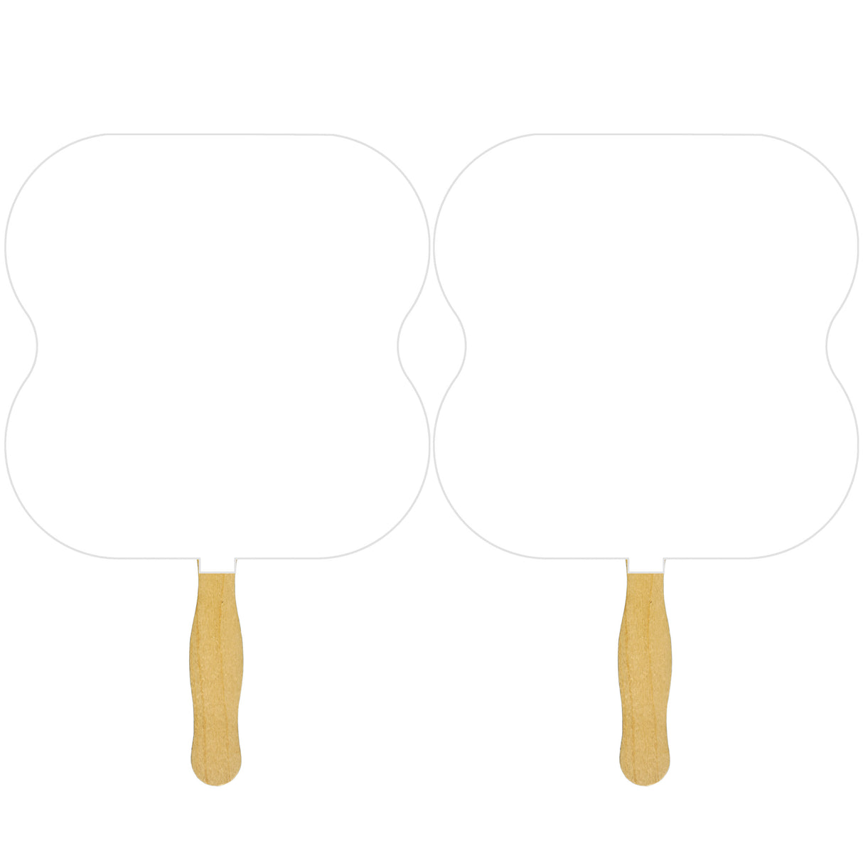 Hour Glass Sandwiched Hand Fan (2 Side/ 1 imprint color)