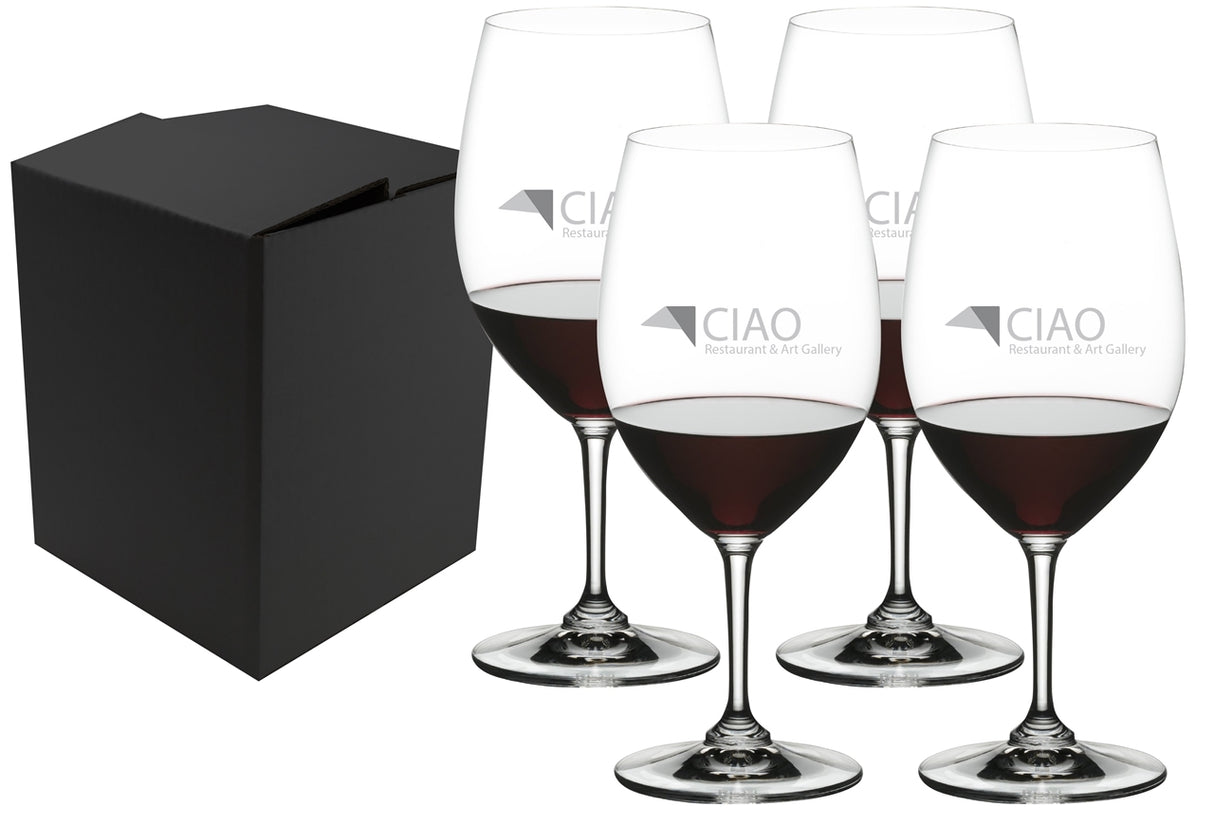 ~ Abrusco 21 1/2oz RIEDEL crystal wine glass Set of 4 in an Noir gift box