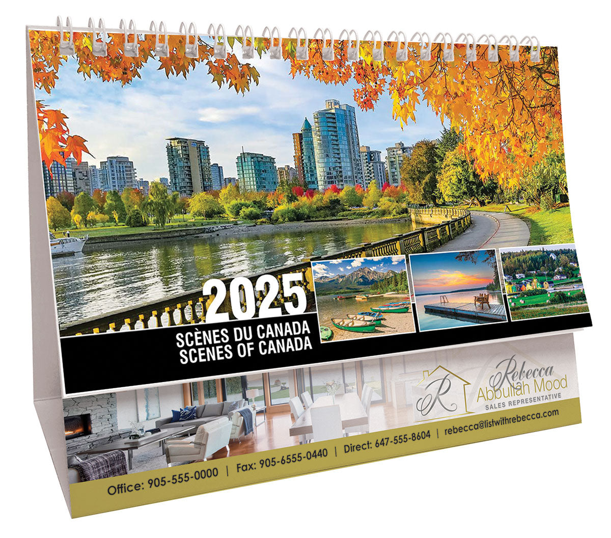 Scenes of Canada (English/French) Desk Tent Calendar
