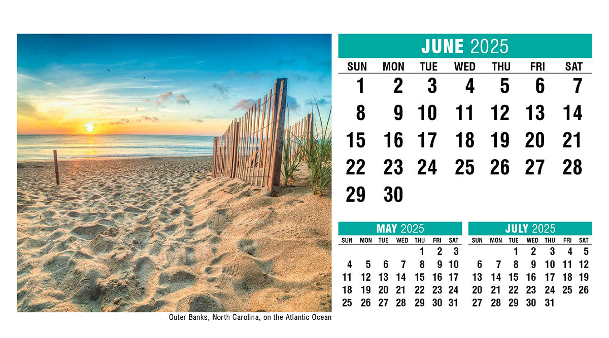 Galleria Sun, Sand & Surf Desk Tent Calendar