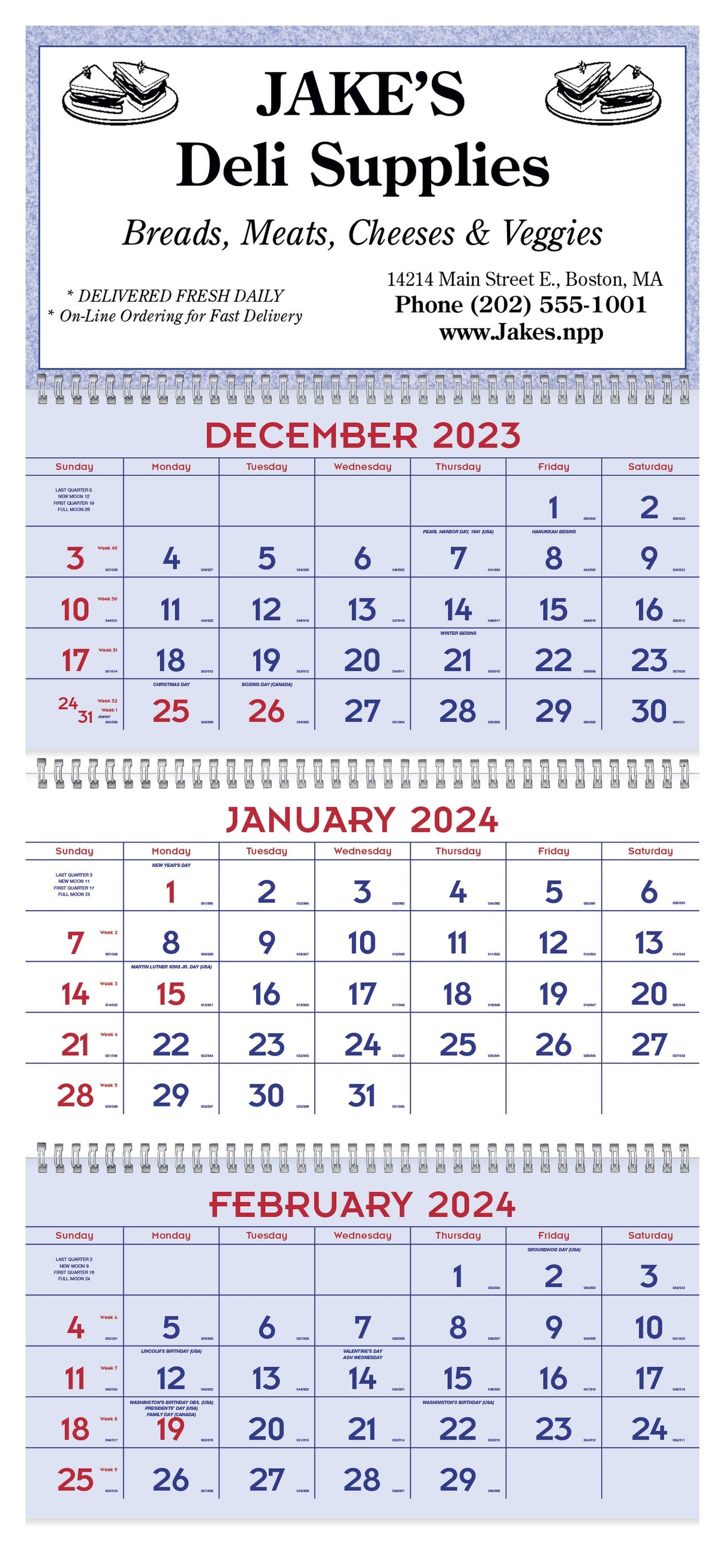 Red & Blue Commercial Planner