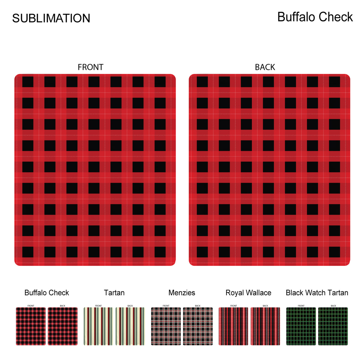 Stock Plaid Design Ultra Soft and Smooth Microfleece blanket, 50"x60", Sublimated 2 sides