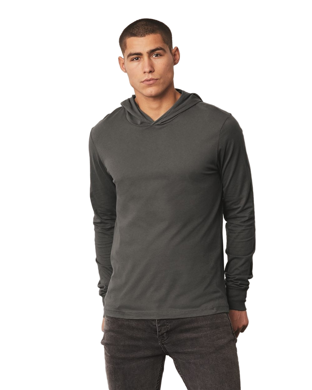 Bella+Canvas® Unisex Jersey Hooded Long Sleeve Tee