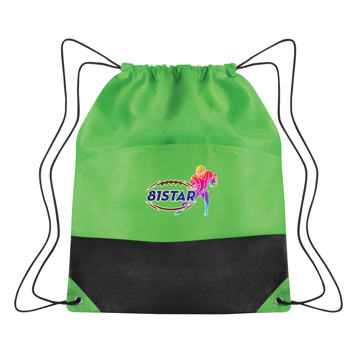 Non-woven Two-tone Drawstring Sports Pack