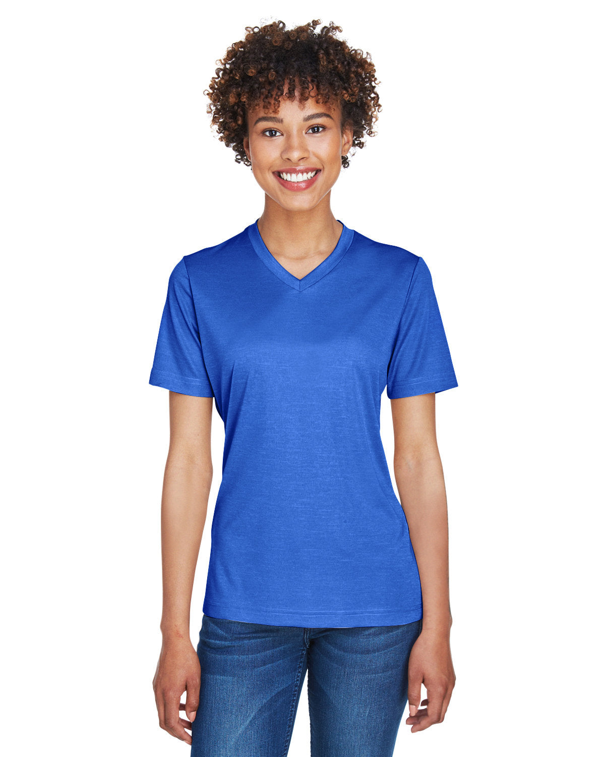 000246 Team 365 Ladies' Sonic Heather Performance T-Shirt