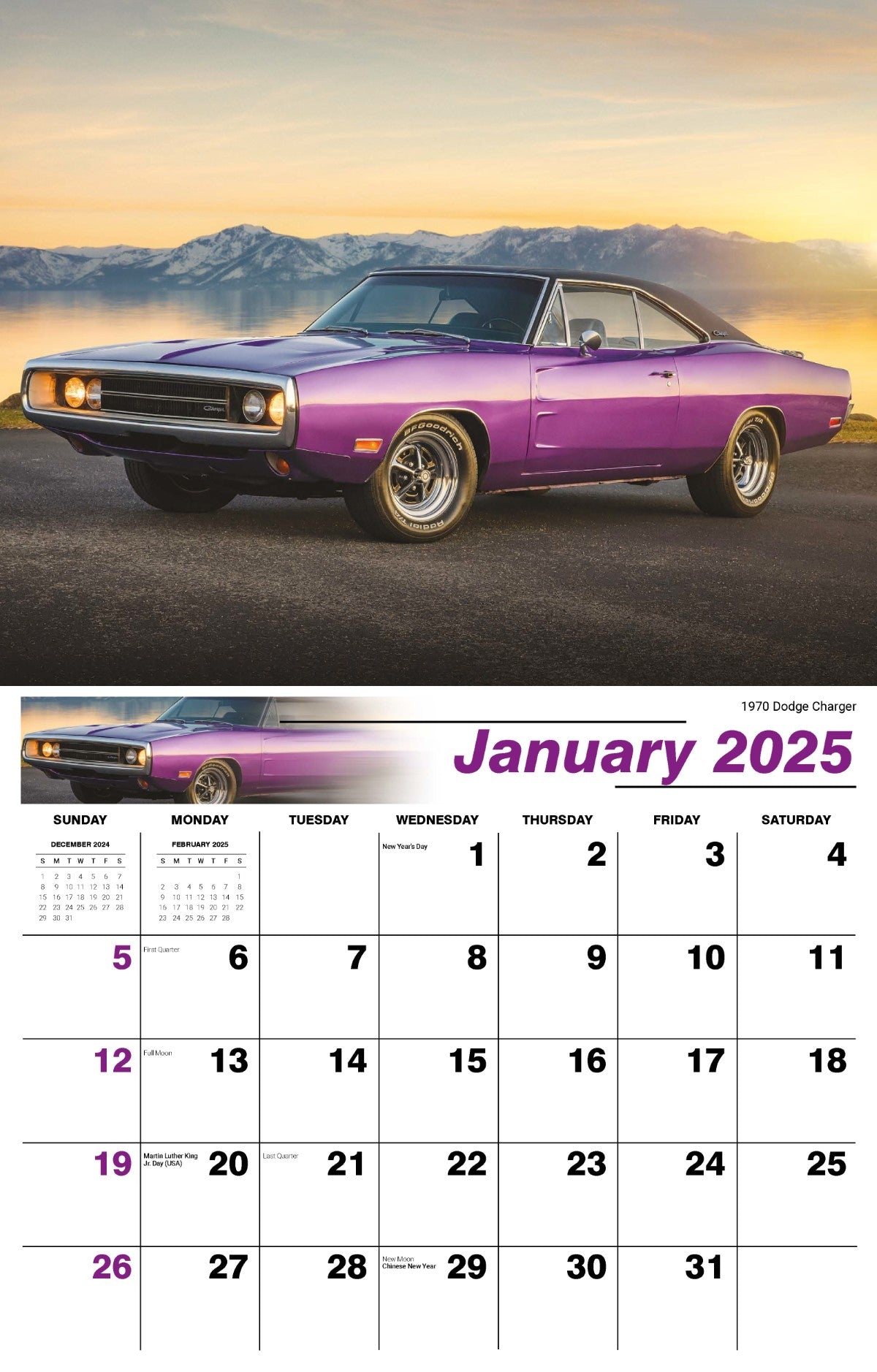 Galleria Wall Calendar 2025 Classic Cars