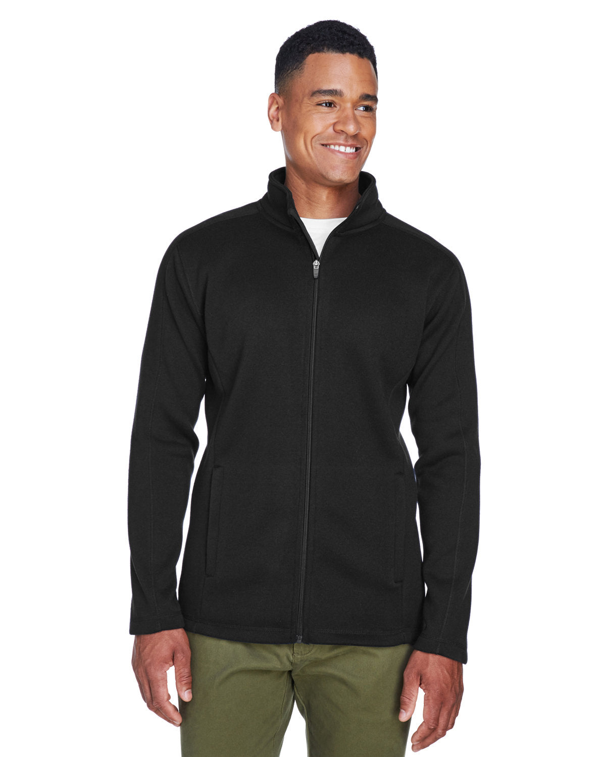 000166 Devon and Jones Men's Bristol Full-Zip Sweater Fleece Jacket