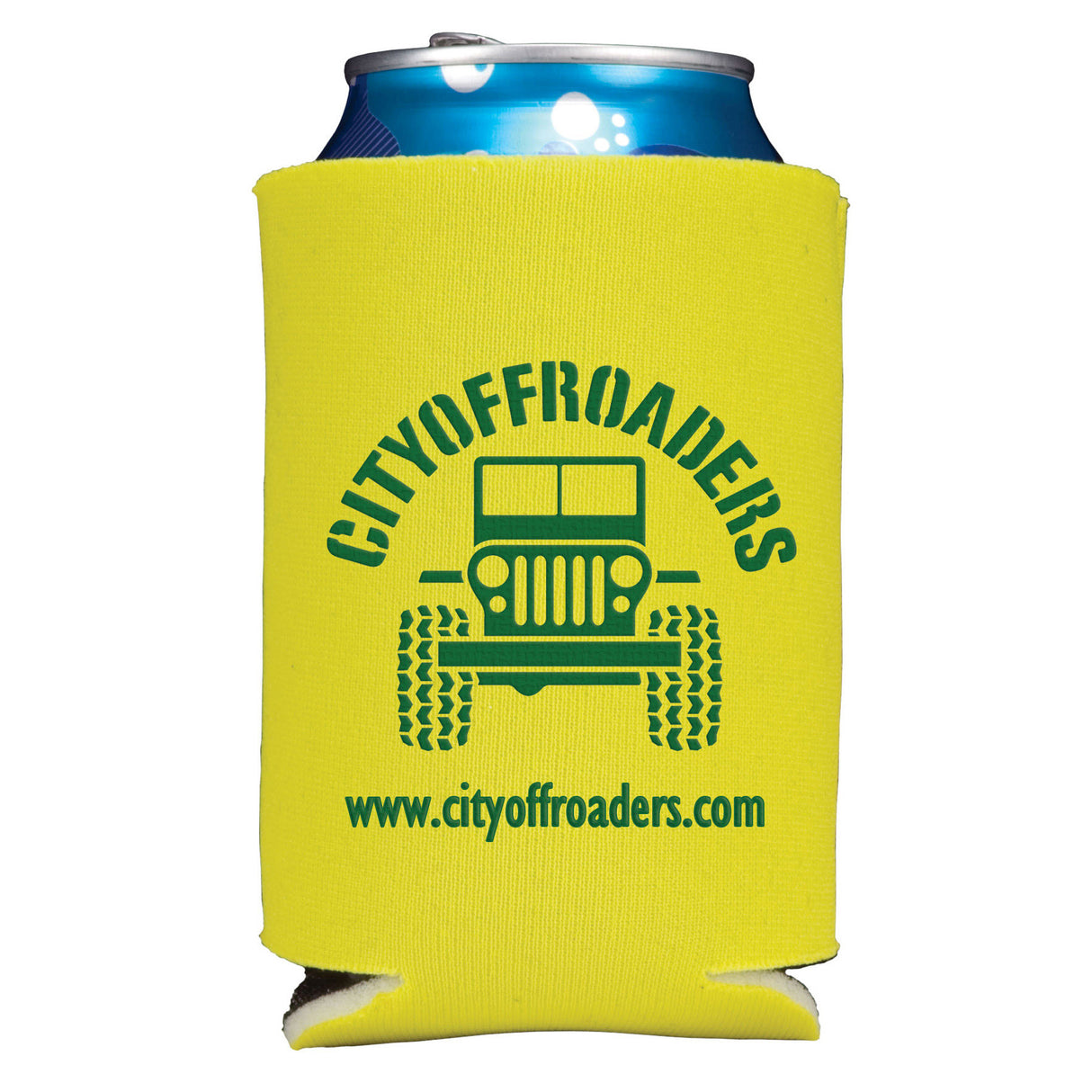 Folding Foam Can Cooler - 2 Side Screen Print