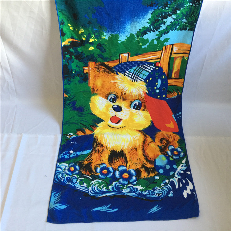 100% Cotton Velour Reactive Print Beach Towel 30"x60"