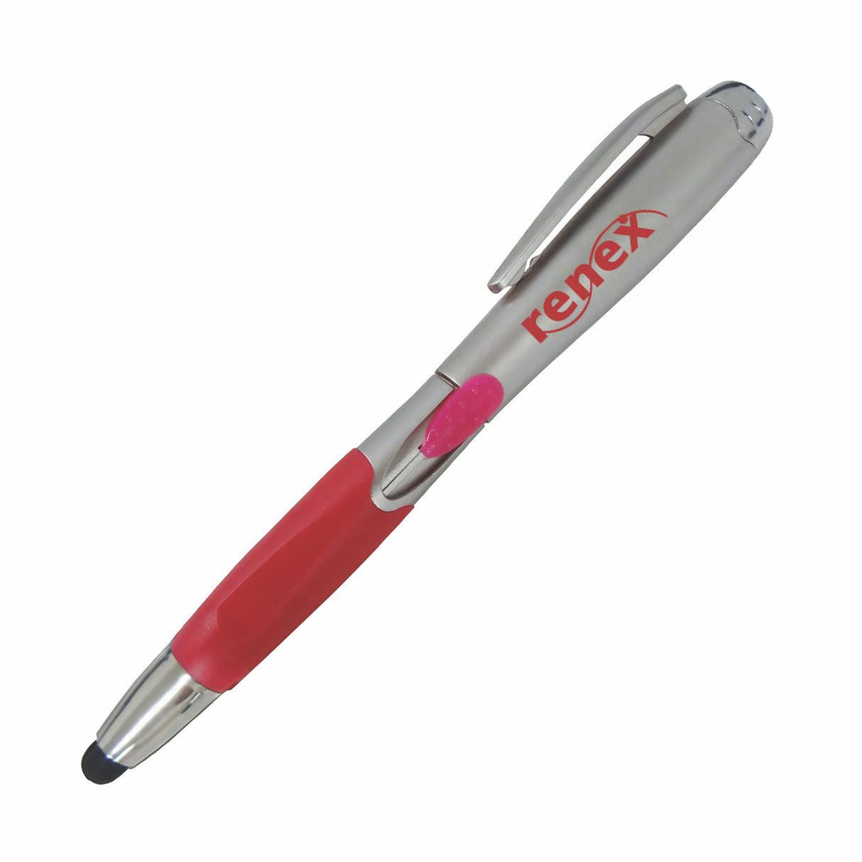 Triple Plastic Side Slide Action Ballpoint Pen/ Light/Stylus Combo (3-5 Days)