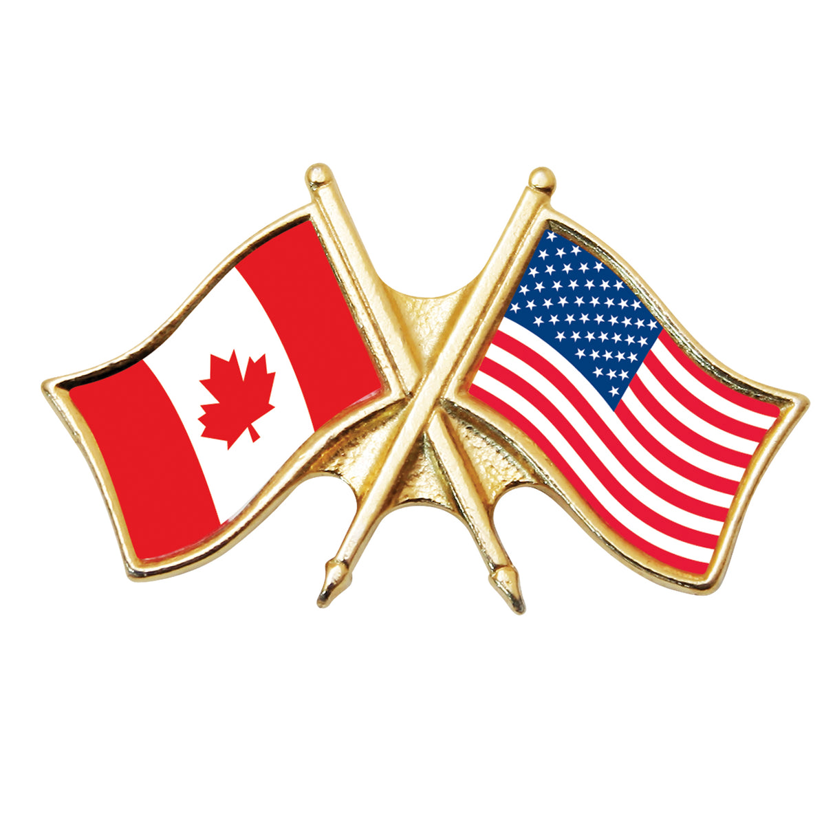 Crossed Flags Stock Design Lapel Pin