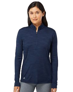 Adidas Women's Lightweight Melange Quarter-Zip Pullover