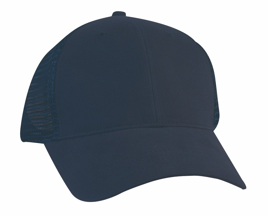 6 Panel Light Brushed Trucker Cap