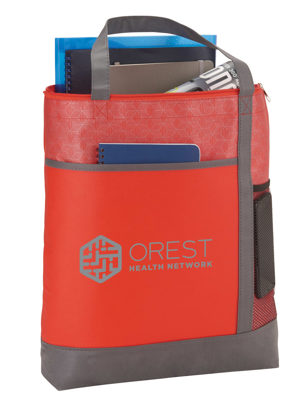 Chrome Non-Woven Zipper Convention Tote