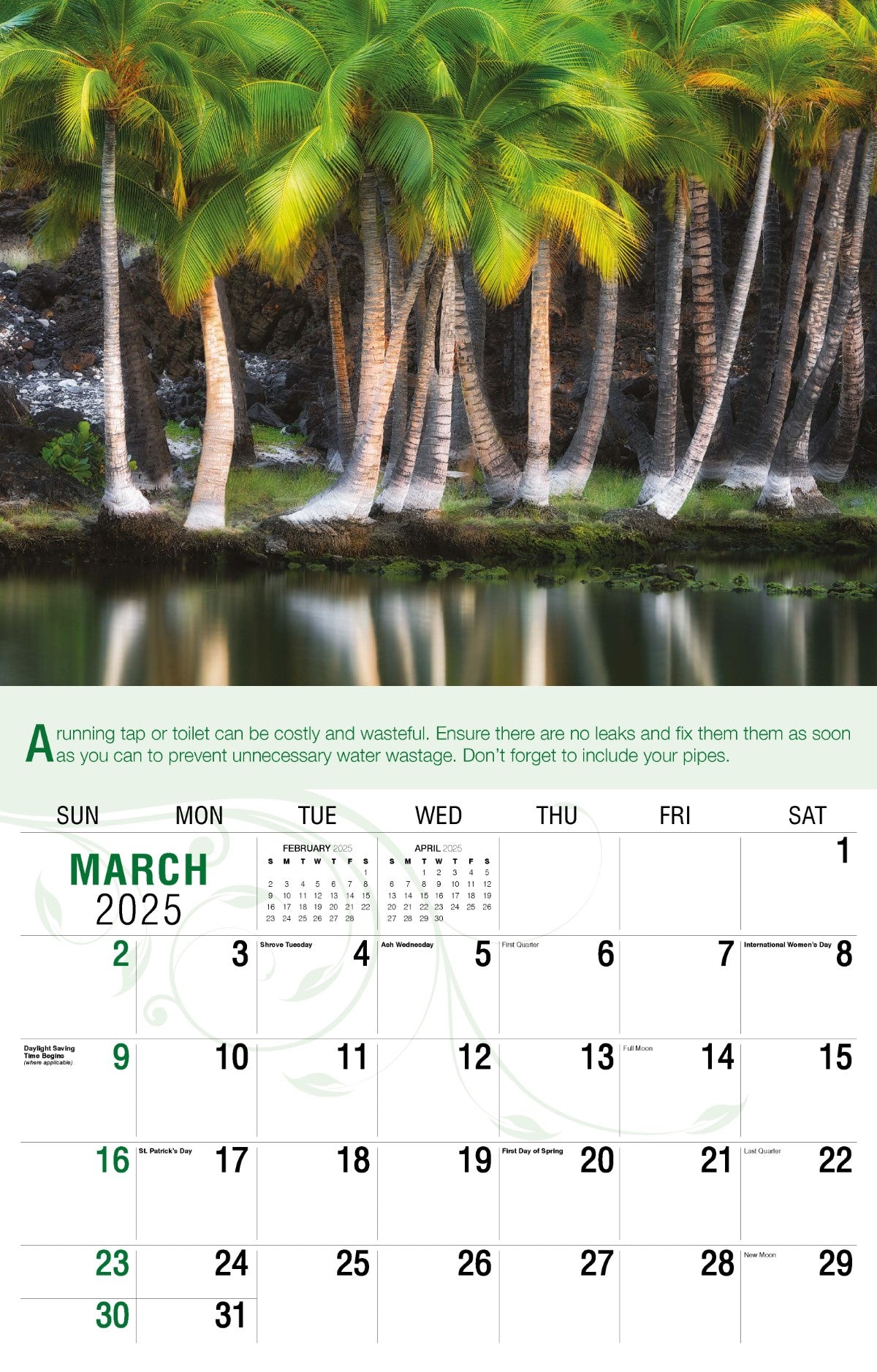 Galleria Wall Calendar 2025 Go Green Calendar