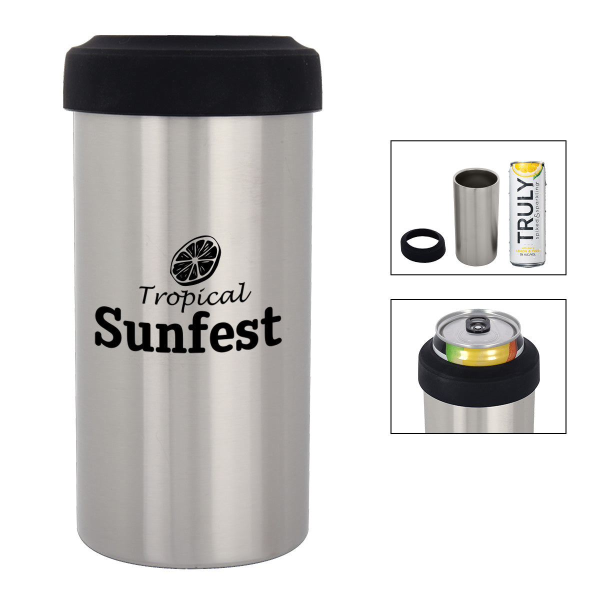 12 Oz. Slim Stainless Steel Insulated Can Holder
