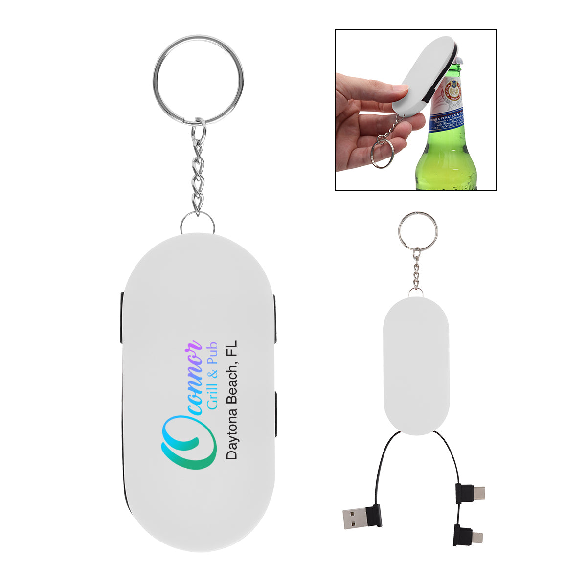 Hideaway 3-in-1 Charging Cable & Bottle Opener