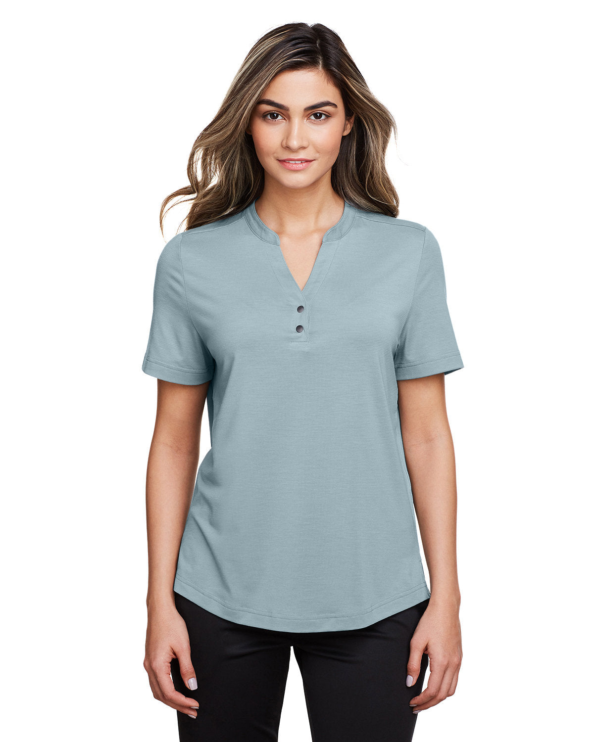 000186 NORTH END Ladies' JAQ Snap-Up Stretch Performance Polo