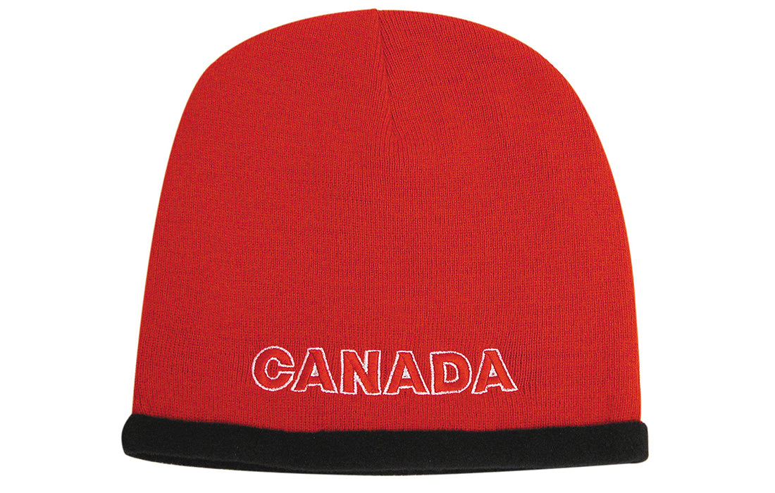 Roll Down Acrylic & Polar Fleece Toque Beanie