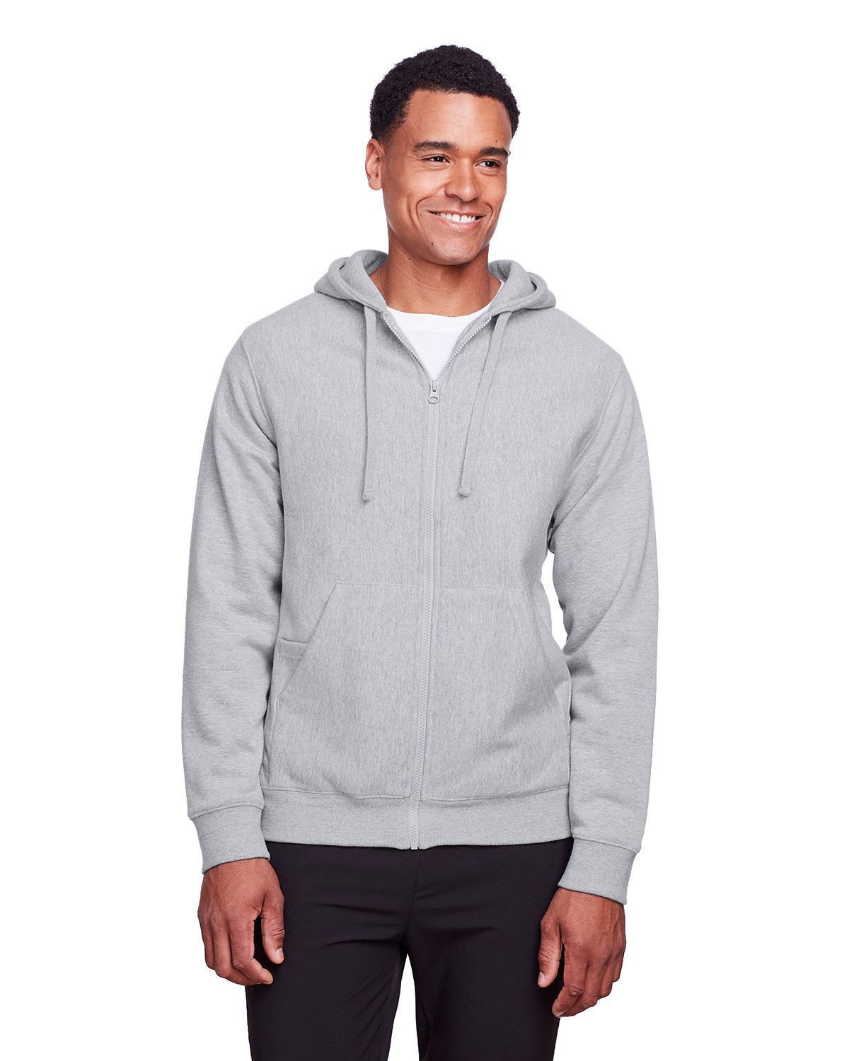 000237 Team 365 Men's Zone HydroSport Heavyweight Full-Zip Hooded Sweatshirt