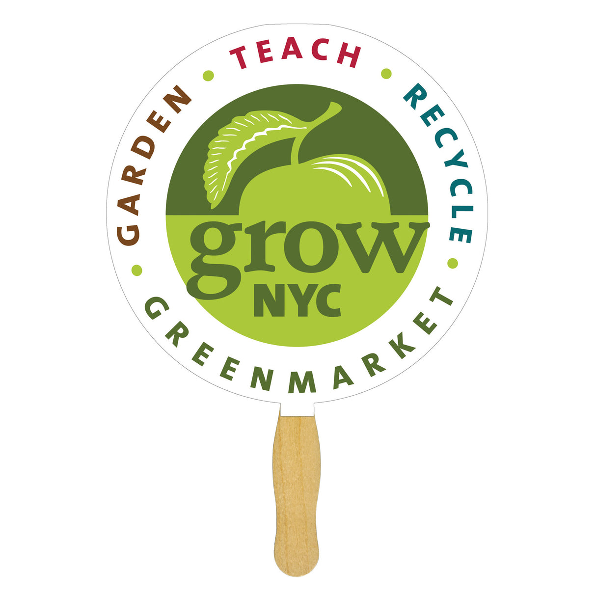 Round Sandwiched Hand Fan (2 Side/ Four Color Process imprint)