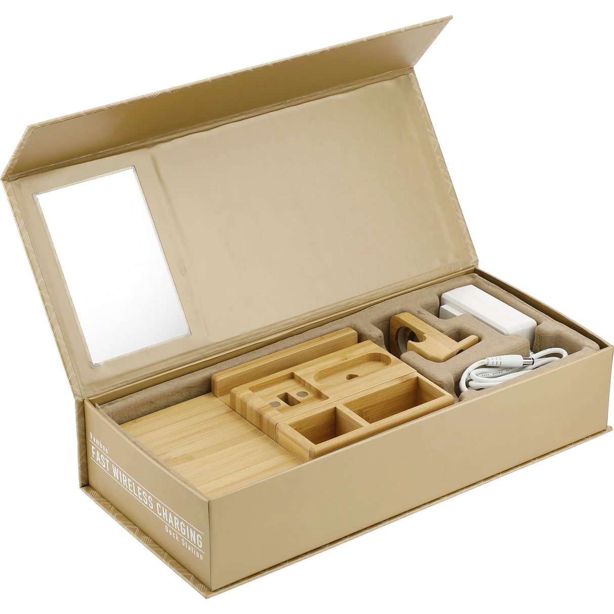 Bamboo Fast Wirelsss Charging Dock Station