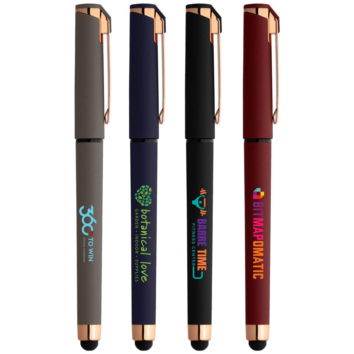 Islander Softy Rose Gold Gel Pen w/ Stylus - ColorJet