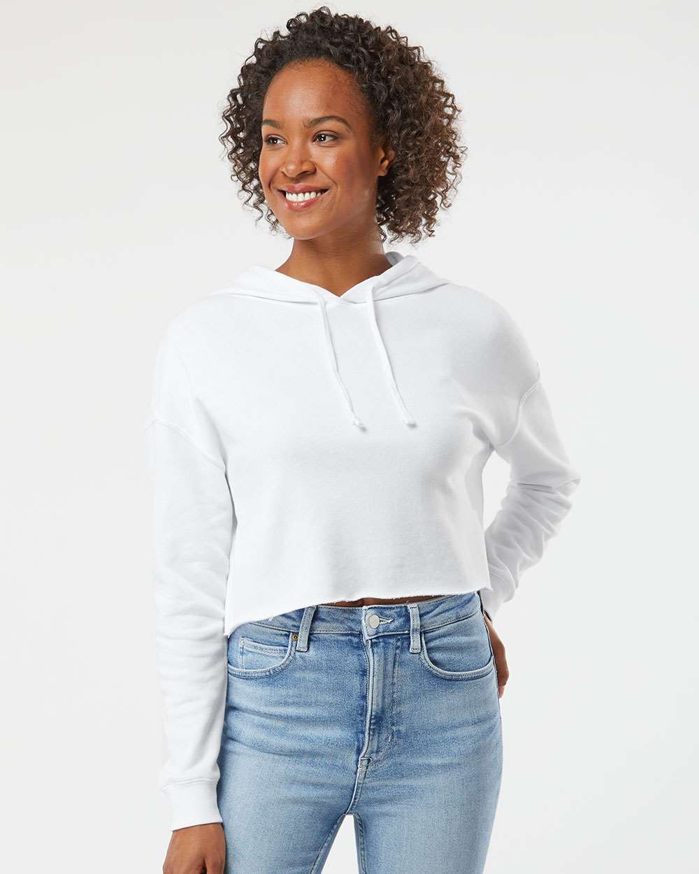 Independent Trading Co. Women's Lightweight Cropped Hooded Sweatshirt