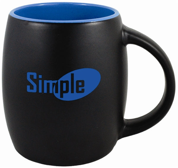 Pipa 14oz 2tone black/sky blue mug in Ripple gift box