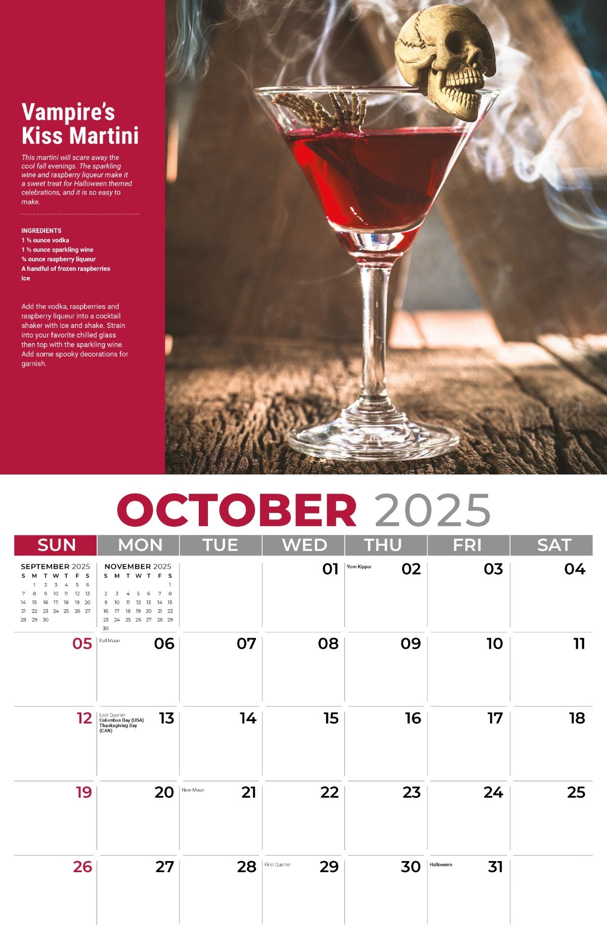 Galleria Wall Calendar 2025 Happy Hour