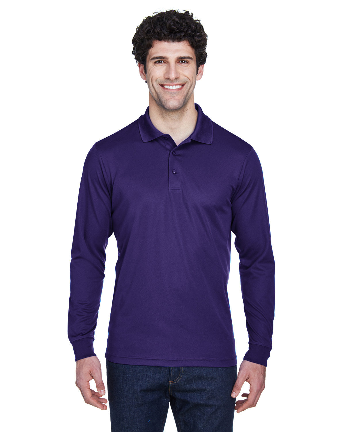 000152 CORE 365 Men's Pinnacle Performance Long-Sleeve Piqué Polo