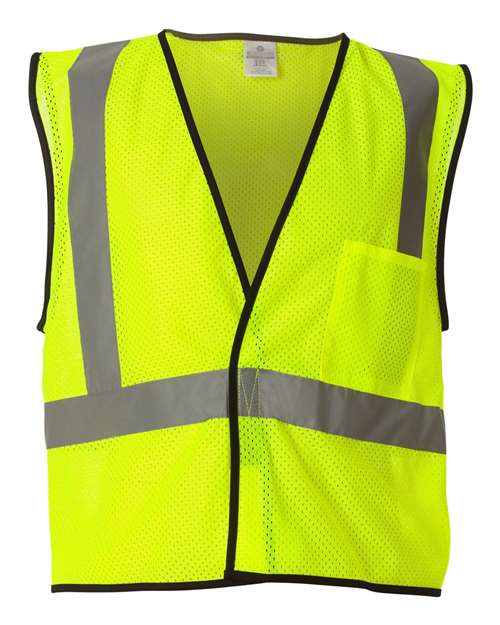 Kishigo Economy Single Pocket Hook & Loop Mesh Vest
