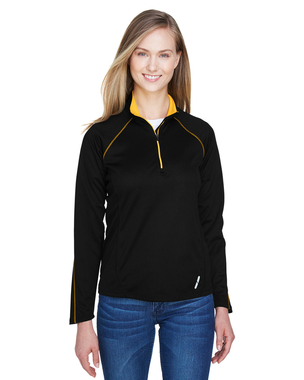 NORTH END Ladies' Radar Quarter-Zip Performance Long-Sleeve Top