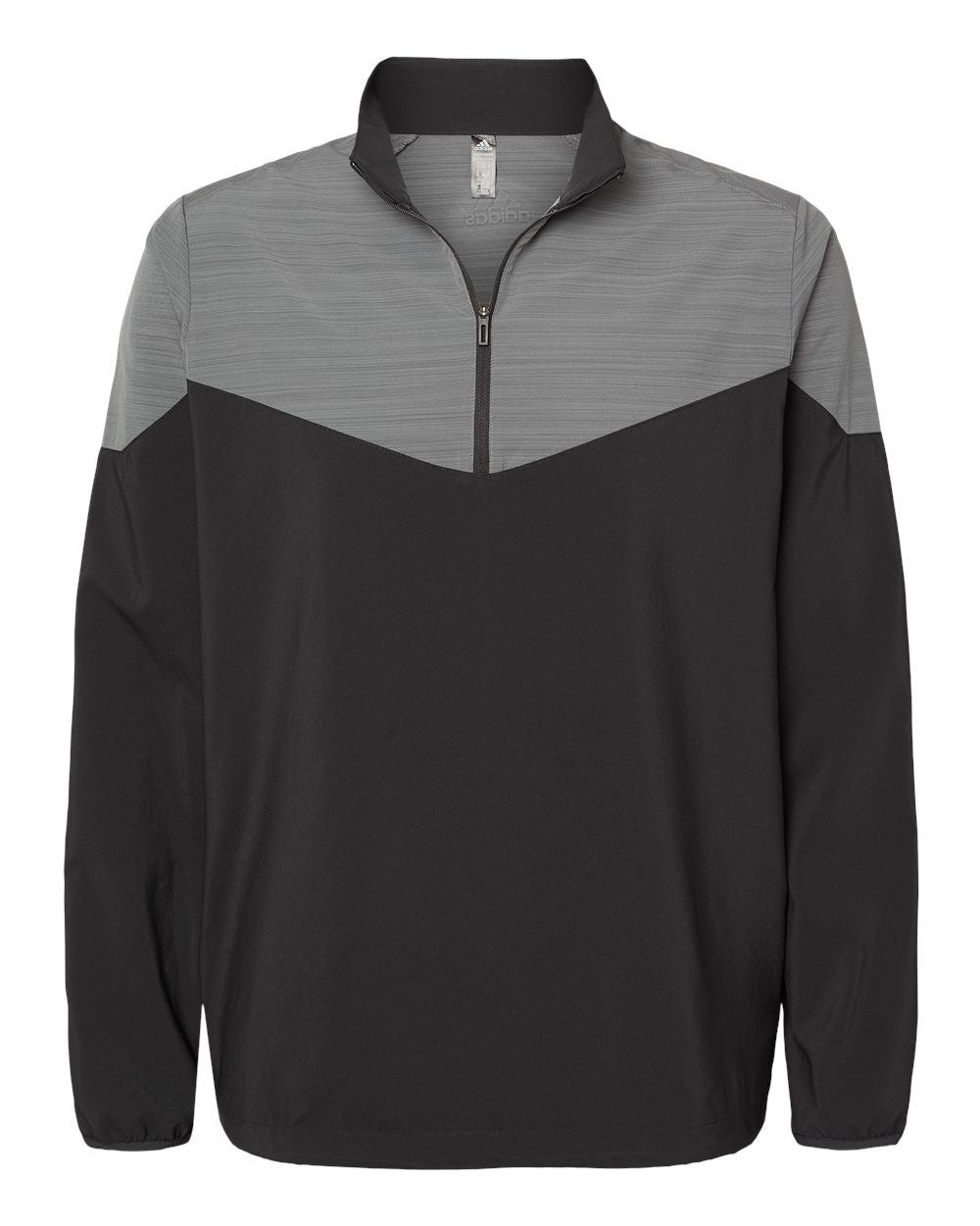 Adidas® Heather Chevron Quarter Zip Wind Pullover