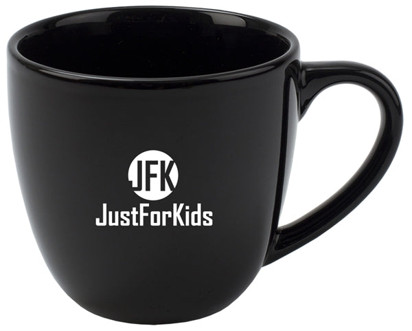 Cappuccino 16oz black mug vitrified