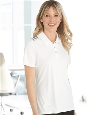 Adidas Women's 3-Stripes Shoulder Polo