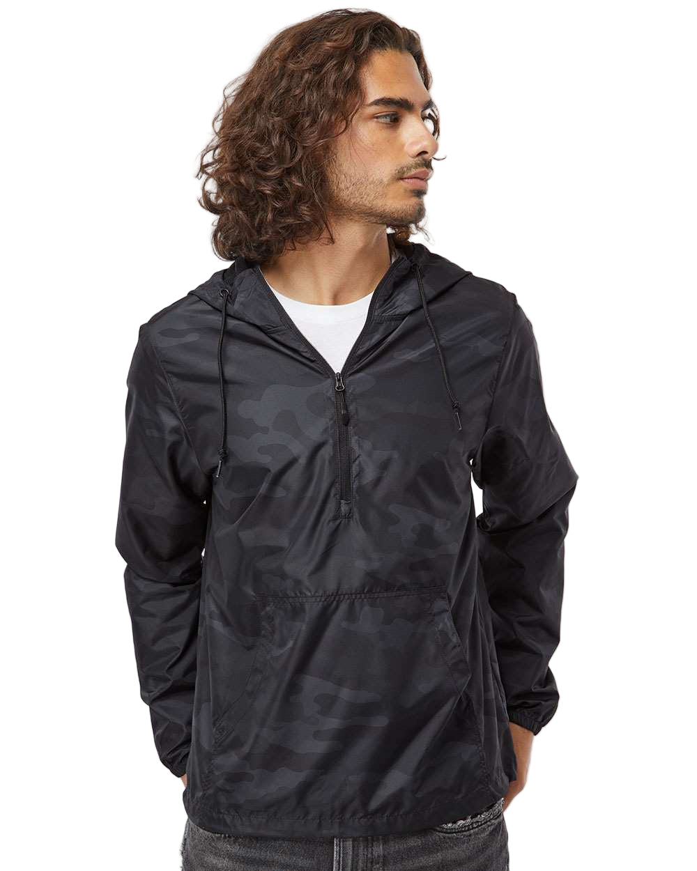 Independent Trading Co Unisex Lightweight Quarter-Zip Windbreaker Pullover Jacket