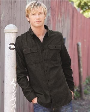 Burnside Long Sleeve Solid Flannel Shirt