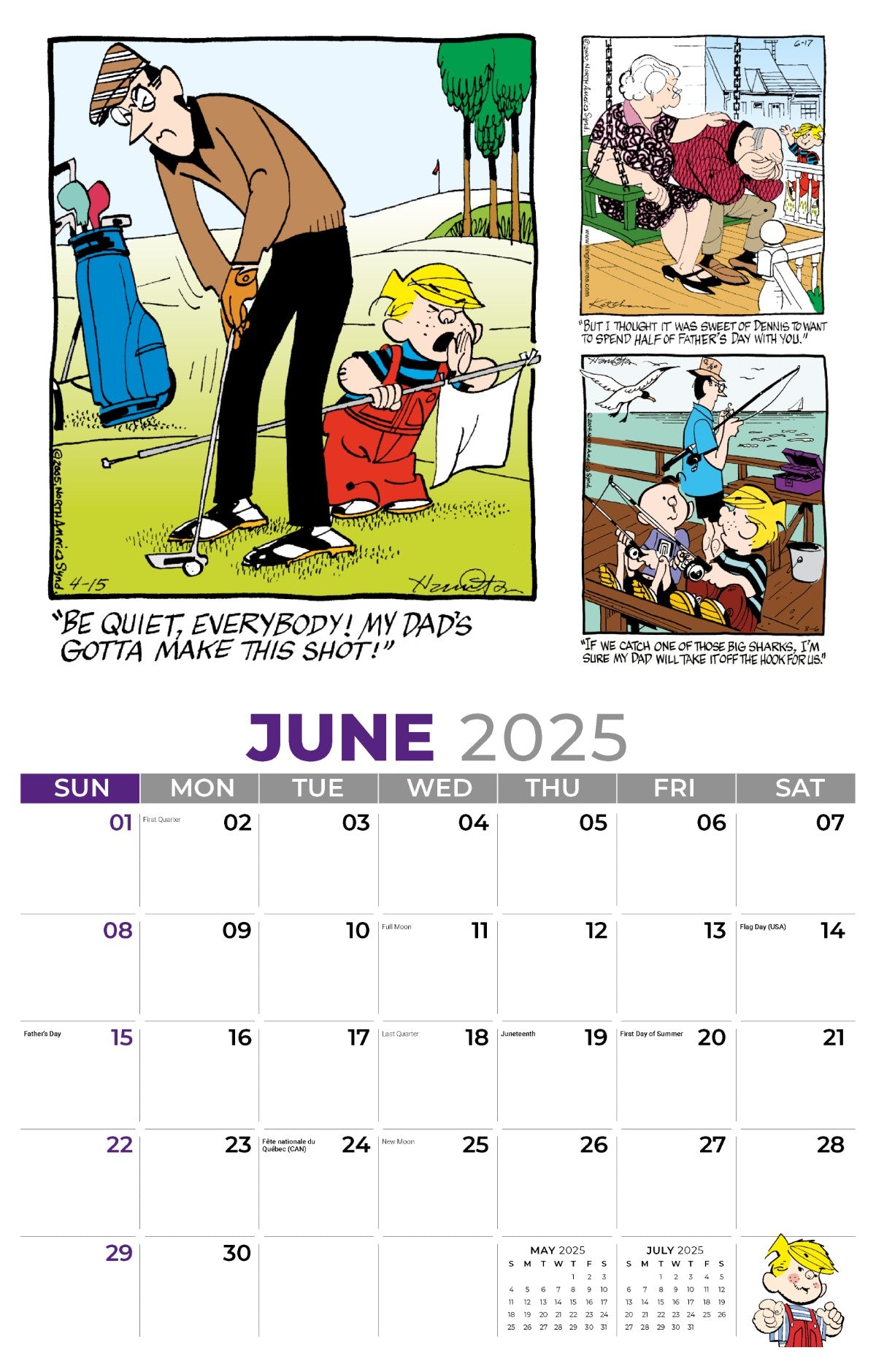 Galleria Wall Calendar 2025 Dennis the Menace