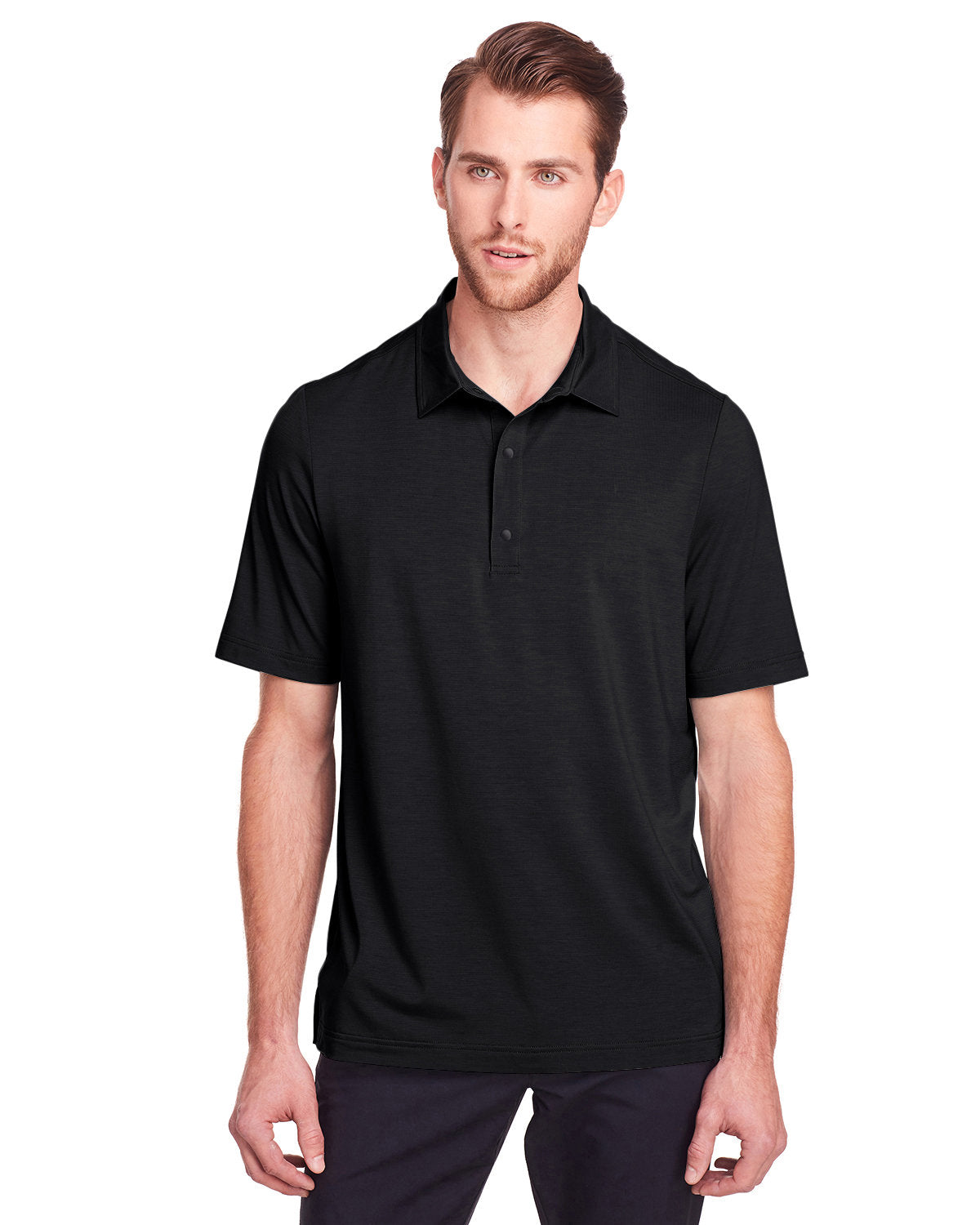 000185 NORTH END Men's JAQ Snap-Up Stretch Performance Polo