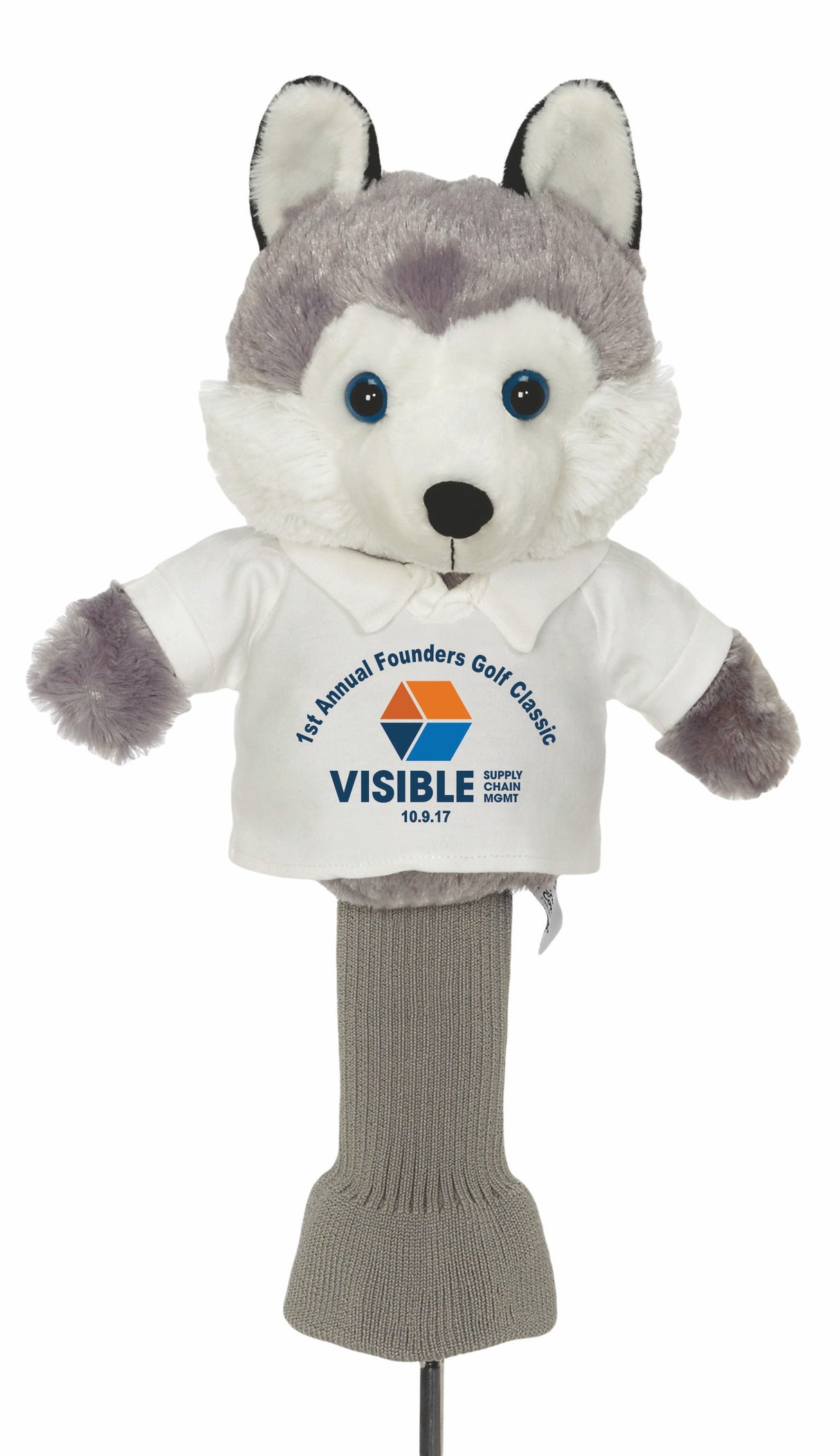 Cuddle Pals Head Cover "Hacker Husky" w/Golf Shirt