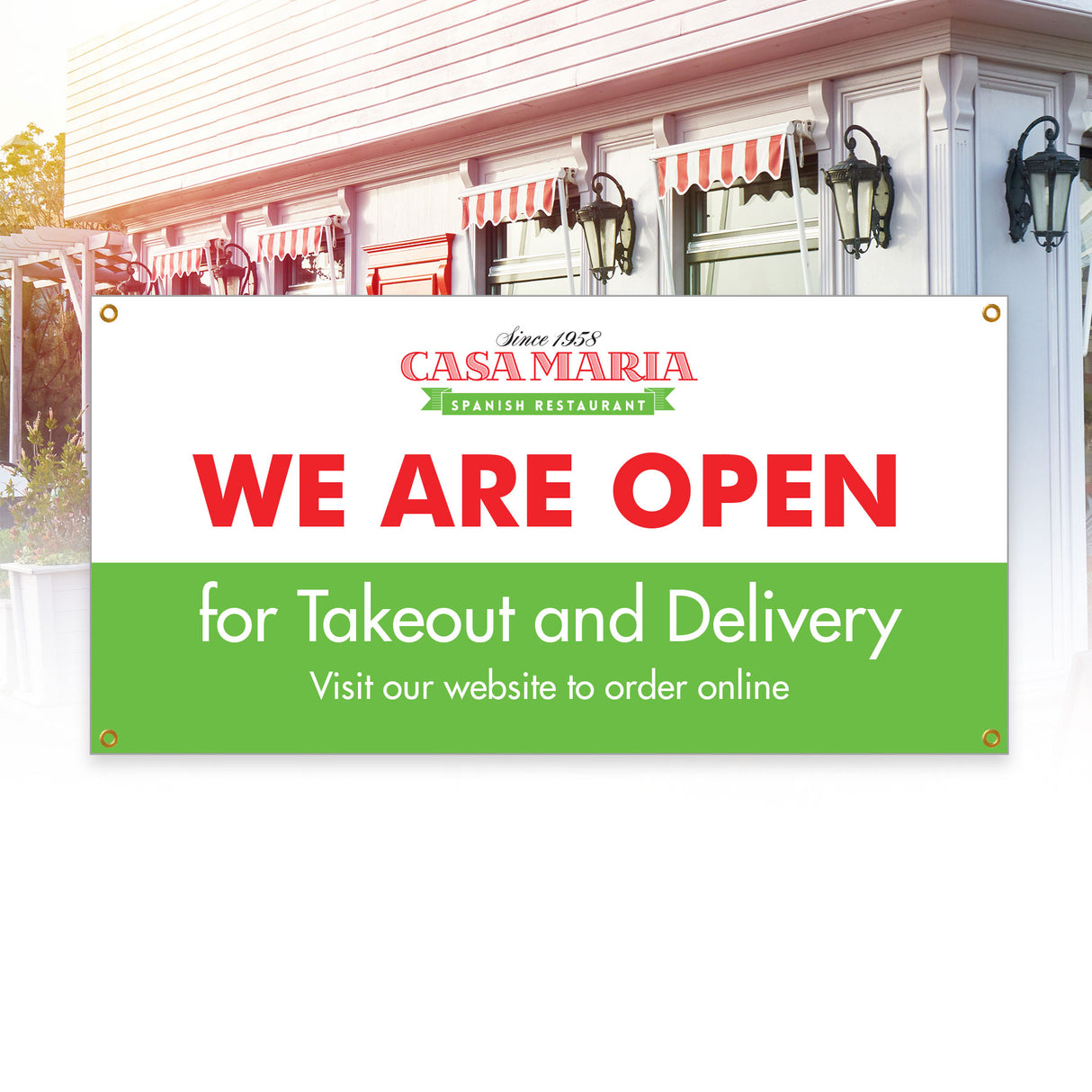 24"h x 48"w Custom Vinyl Banner