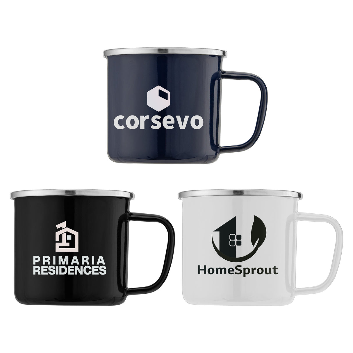 Wyoming - 13 oz. Enamel Campfire Mug with Stainless Steel Rim