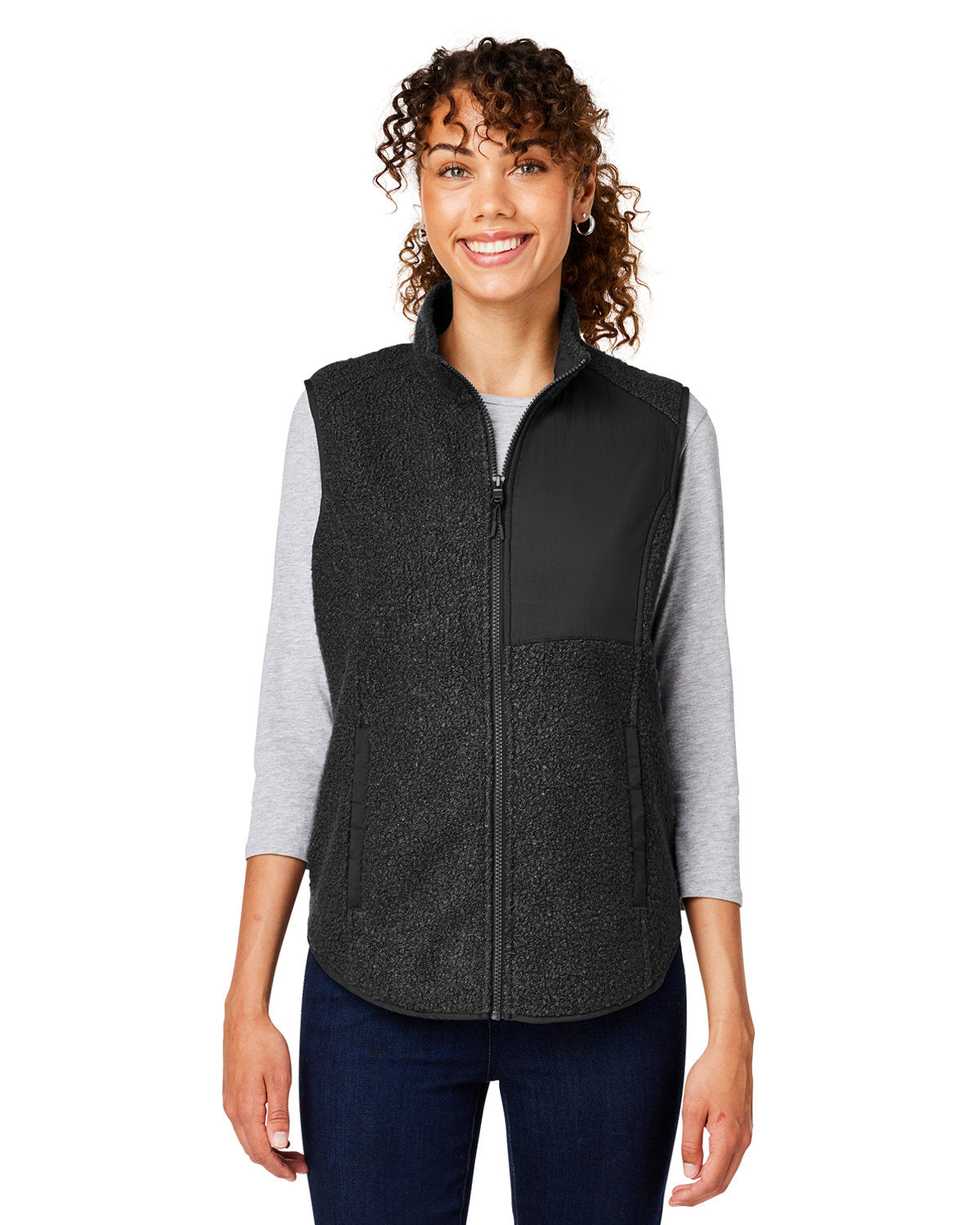 NORTH END Ladies' Aura Sweater Fleece Vest