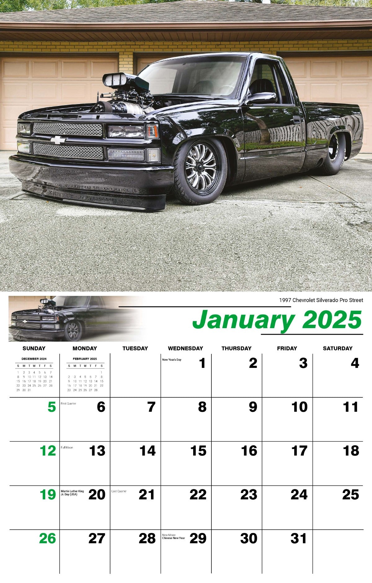 Galleria Wall Calendar 2025 Pumped Up Pickups