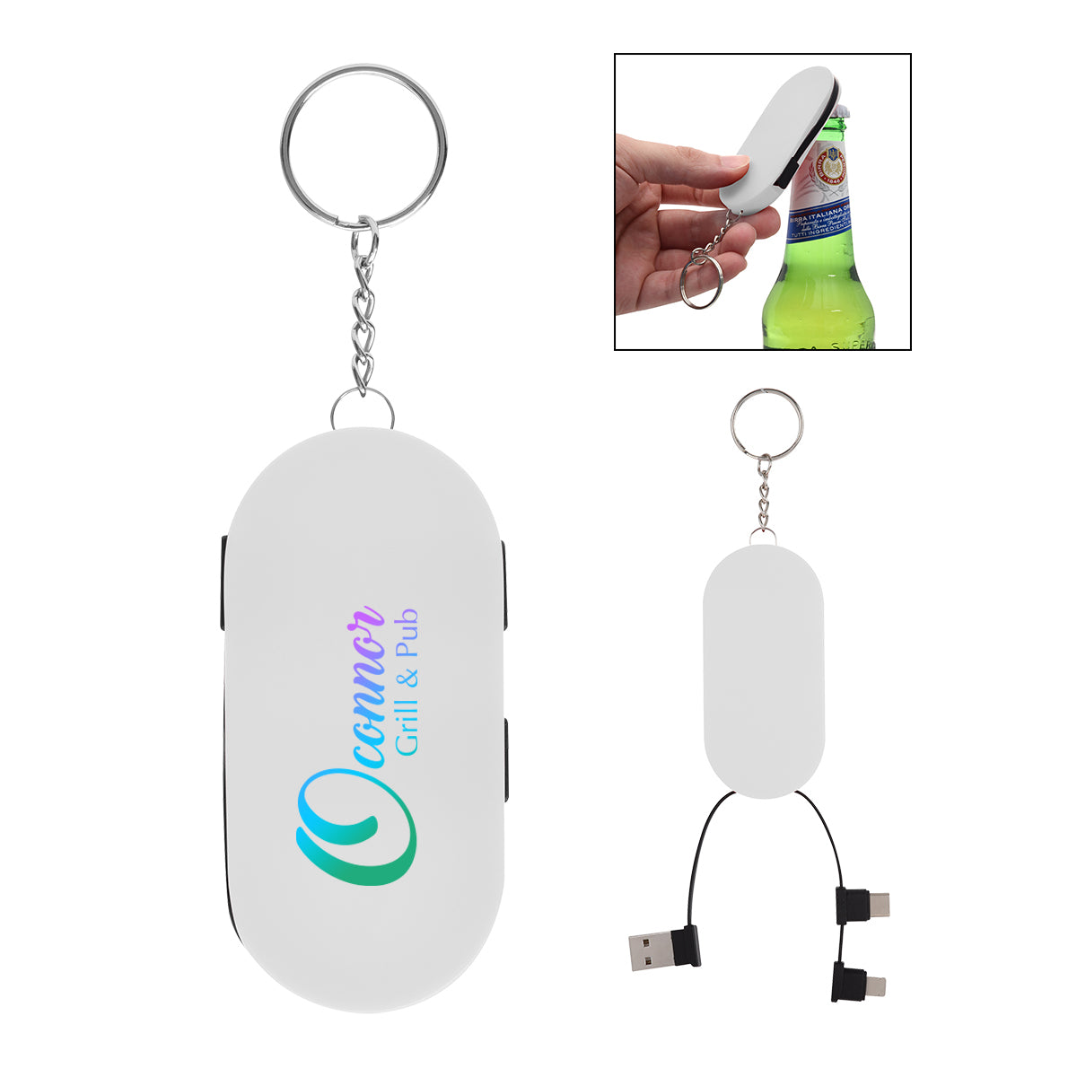 Hideaway 3-in-1 Charging Cable & Bottle Opener